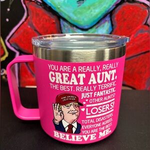 Pink  great Aunt Mug with Funny Graphic